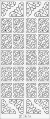 Sticker vel hoekjes  10 x 23 cm
