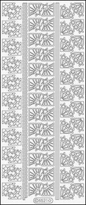 Sticker vel sterrenhoekjes  10 x 23 cm