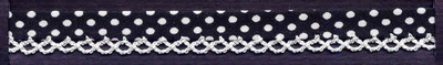 Biaisband met Stip motieven en Schulprand 1 meter Biaisband met Stip motieven en Schulprand 1 meter