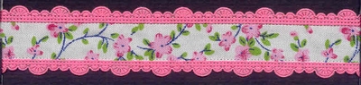 Lint roze  Per Meter