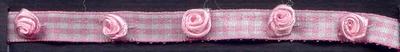 Roosjes band roze  Per Meter