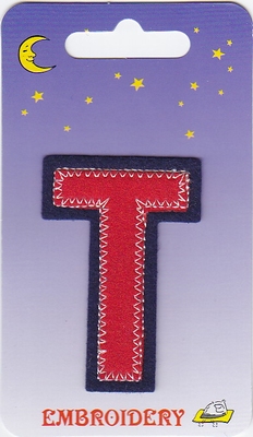 Applicatie T 6,5cm hoog opstrijkbaar