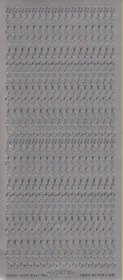Stickervel Hartelijk Gefeliciteerd zilver  10 x 23 cm
