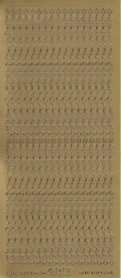 Stickervel Hartelijk Gefeliciteerd goud  10 x 23 cm