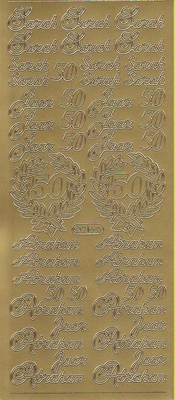 Stickervel Abraham / Sara goud  10 x 23 cm