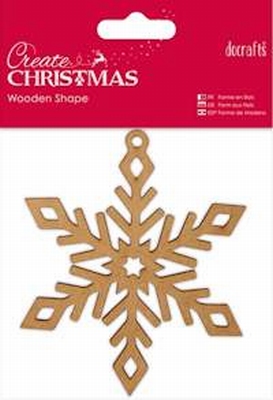 DC Wooden Shape Snowflake