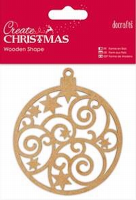 DC Wooden Shape Bauble