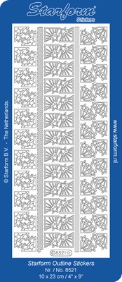 Starform Outline Stickers  10 x 23 cm
