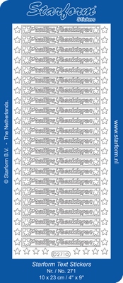 Starform Text Stickers 271  10 x 23 cm