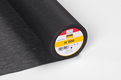 Vlieseline H 200 zwart 0,50 Meter Vlieseline H 200 zwart 0,50 Meter