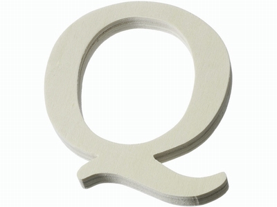 Houten letter Q  4 cm