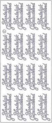 Sticker vel Hartelijk Gefeliciteerd  10 x 23 cm
