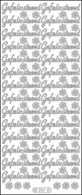 Sticker vel Gefeliciteerd  10 x 23 cm