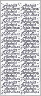 Sticker vel Hartelijk Gefeliciteerd Klein  10 x 23 cm