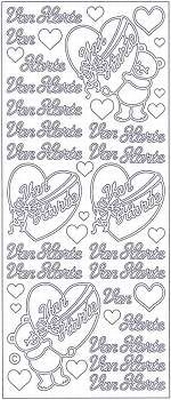 Sticker vel Van Harte  10 x 23 cm