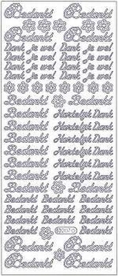 Sticker vel Bedankt  10 x 23 cm