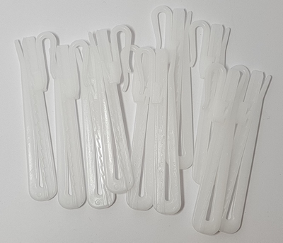 Verstelbaar inschuifhaak 70mm  10 stuks