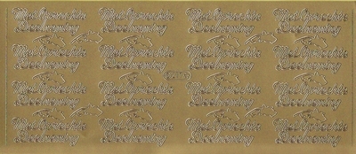 Stickervel Met Oprechte Deelneming  10 x 23 cm