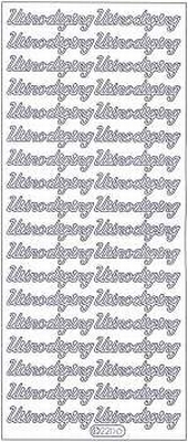 Sticker vel Uitnodiging  10 x 23 cm