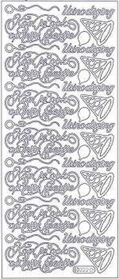 Sticker vel Uitnodiging/Feestje  10 x 23 cm