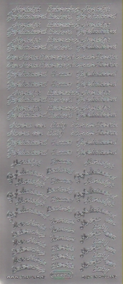 Stickervel Mix Klein zilver  10 x 23 cm