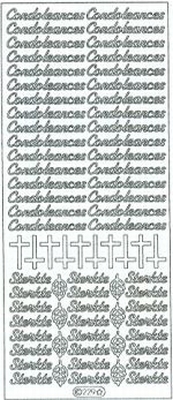 Sticker vel Condoleances  10 x 23 cm