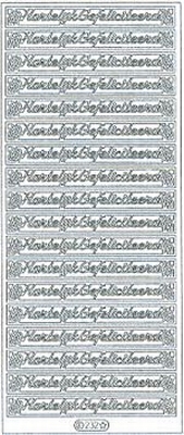 Sticker vel Hartelijk Gefeliciteerd  10 x 23 cm