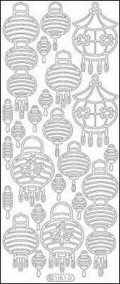 Sticker vel Lampion  10 x 23 cm