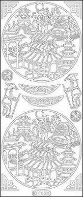 Sticker vel Orientaalse Tempel  10 x 23 cm