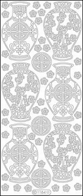 Sticker vel Orientaalse Vaas  10 x 23 cm