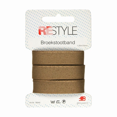 Broekstootband Beige  1,25 meter