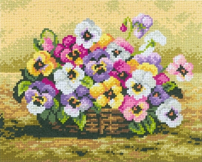 Mand met viooltjes