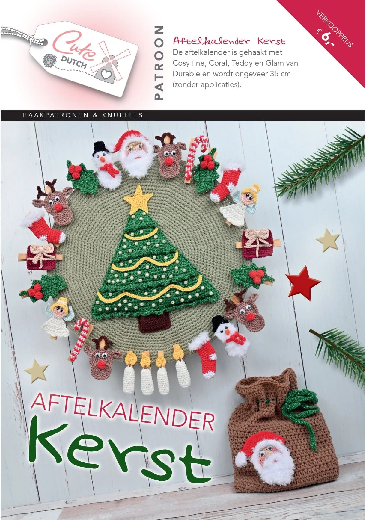 CuteDutch - Patroonboekje Aftelkalender Kerst