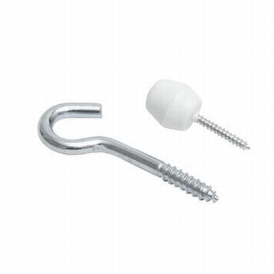 Haak & knop voor spandraad spiraal wit Haak & knop voor spandraad spiraal wit