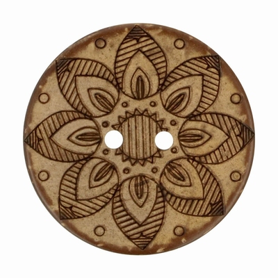 Knoop Kokos Gelasterd Ster  Per Stuk