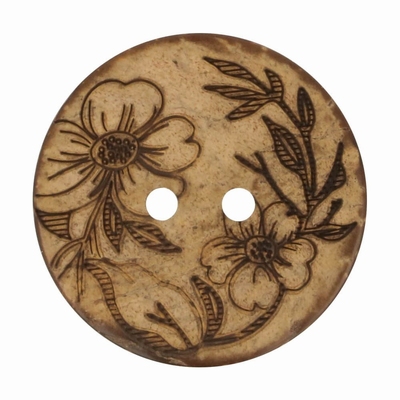 Knoop Kokos Gelaserd Bloem  Per Stuk