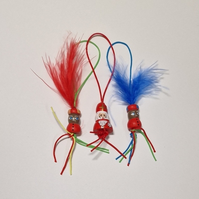 Gelukspoppetjes Sinterklaas en 2 Pieten  3 stuks