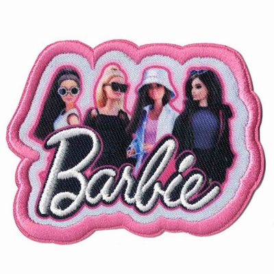 Applicatie Barbie geborduurd