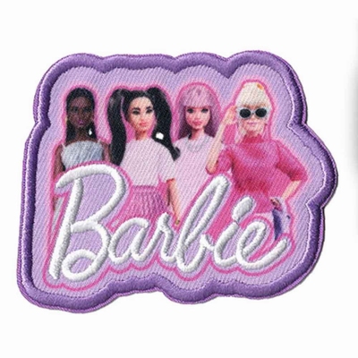 Applicatie Barbie geborduurd