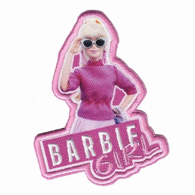 Applicatie Barbie geborduurd