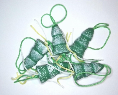 Gelukspoppetjes Kerstboom 3cm  5 stuks