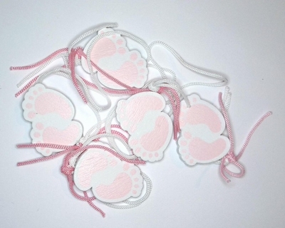 Gelukspoppetjes Babyvoetje Roze  5 stuks