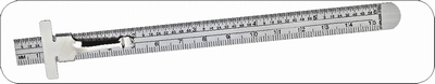 Liniaal met clip metaal 15cm