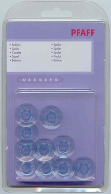 Pfaff Spoel Kunstof, blauw  10 stuks
