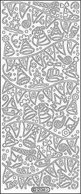 Sticker vel Feest  10 x 23 cm