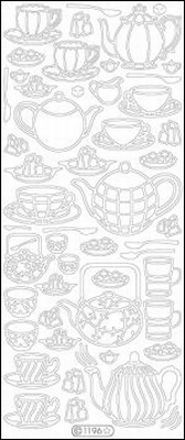 Sticker vel Thee Servies  10 x 23 cm