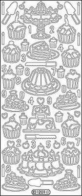 Sticker vel Gebak  10 x 23 cm