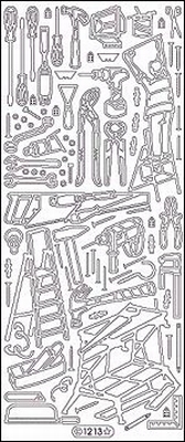 Sticker vel Gereedschap  10 x 23 cm