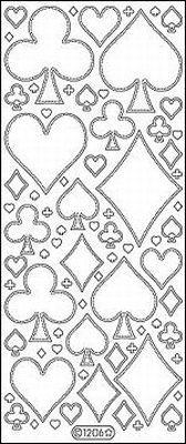 Sticker vel Klaverjassen  10 x 23 cm