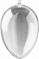 Transparante plastic ei deelbaar 12 cm 